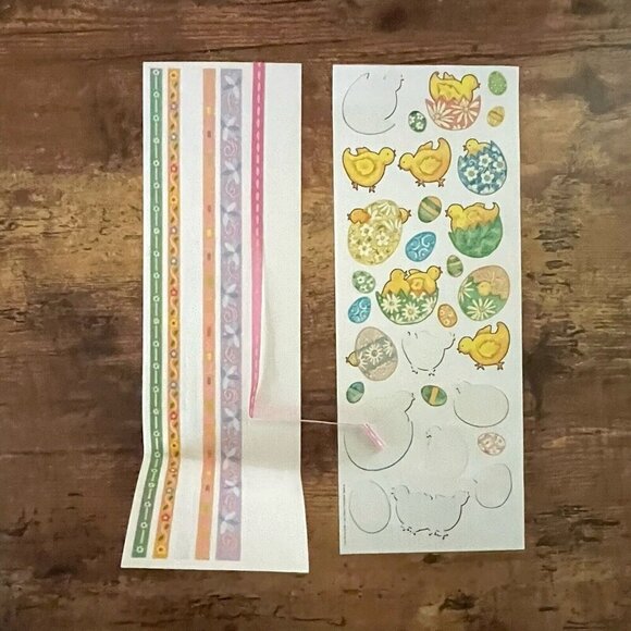 Scrapbooking Sticker Lot of Easter Spring Themes Flowers Chicks Butterflies - Picture 12 of 12